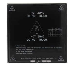 Нагревательная алюминиевая платформа MK2 для 3д принтера 220×220 мм