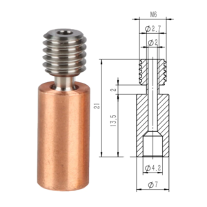 Термобар'єр CR10 біметал для Creality Ender. Горло Ендер